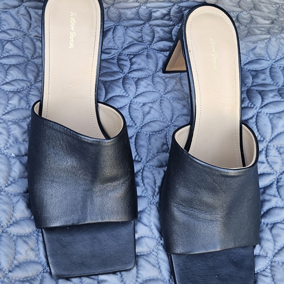 Loeffler Randall Black Leather Mules - Picture 1 of 4